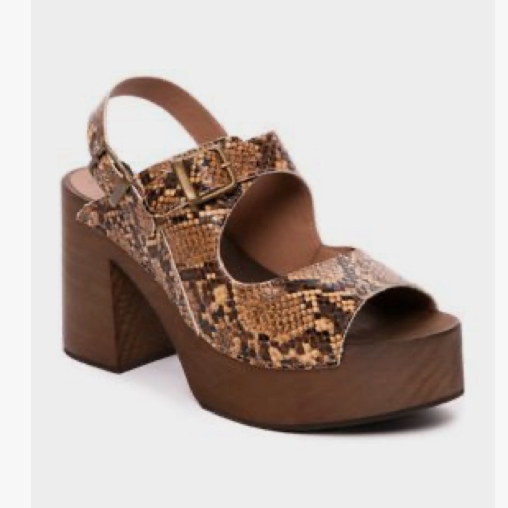 Free People Snake Skin Clogs